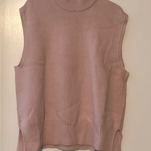 Free People Pink Sleeveless Knit Sweater